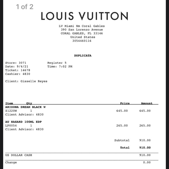Louis Vuitton Sunglasses Black/Gold - Picture 8 of 8